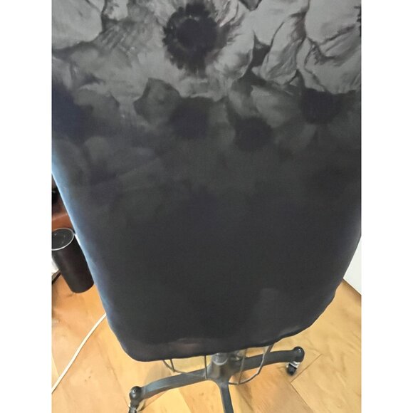 MILLY Black and White Silk Dress with Floral Fade -Out Pattern Size 2 - Picture 7 of 10